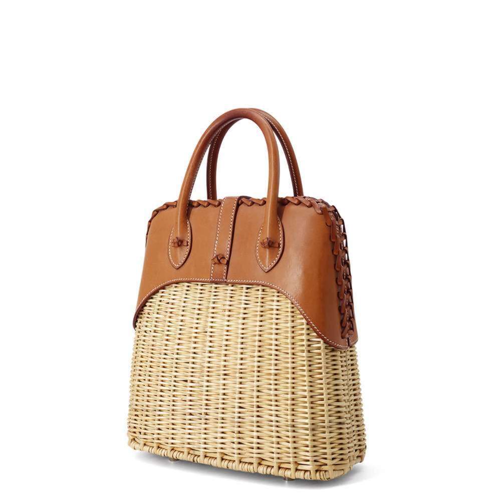 Hermes handbag Bolit Picnic 24 Natural Forb Willow Barenia C stamp - Picture 2 of 14